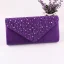 Aprikos Fine Suede Rhinestone Fest Clutch Veske 2023