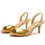 Modest / Simple Gold Casual Summer Womens Sandals 2023 6 cm Stiletto Heels Open / Peep Toe Sandals High Heels