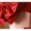 Sexy Burgunderrot Satin Abendkleider 2023 Meerjungfrau Spaghettiträger Schleife Kurze Ärmel Rückenfreies Wadenlang Abend Festliche Kleider