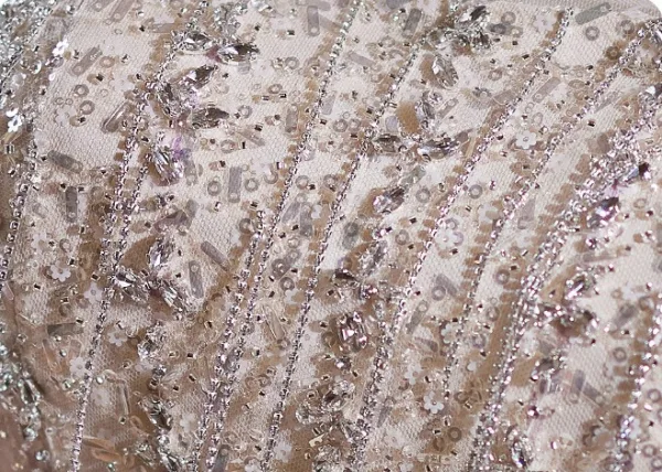 Charmant Rougissant Rose Perlage Faux Diamant Robe De Bal 2024 Trompette / Sirène Encolure Dégagée Manches Courtes Dos Nu Noeud Longue Promo Robe De Ceremonie