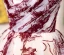 Chic / Beautiful Burgundy Printing Prom Dresses 2024 A-Line / Princess Square Neckline Puffy Short Sleeve Backless Floor-Length / Long Prom Formal Dresses