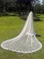 Vintage / Originale Blanche En Dentelle Fleur La Mariée Voile De Mariée 2025 Tulle