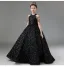 Bling Bling Black Beading Sequins Birthday Flower Girl Dresses 2024 Ball Gown Scoop Neck Sleeveless Backless Floor-Length / Long