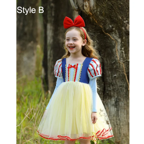 Chic / Beautiful Snow white Daffodil Birthday Flower Girl Dresses 2023 A-Line / Princess Square Neckline Bow Short Sleeve Backless Tea-length Flower Girl Dresses