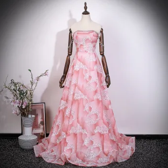 Charmant Rougissant Rose Perlage Paillettes Robe De Bal 2026 Princesse Bustier Sans Manches Dos Nu Longue Robe De Ceremonie