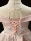 Vintage / Retro Blushing Pink Beading Sequins Satin Birthday Flower Girl Dresses 2024 Ball Gown Scoop Neck Sleeveless Backless Floor-Length / Long