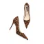 Sexy Bruin Avond Luipaard Print Leer Pumps 2025 12 cm 12 cm Naaldhakken / Stiletto Spitse Neus Pumps Hoge Hakken