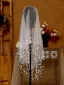 Unique Blanche Fait main Fleur Perle 1 m Tulle Voile De Mariée 2025