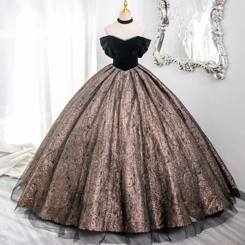 open lace back dress Sweetheart Navy Blue Appliques A-Line Ruffle Long Prom Dress Navy Blue / 2 main image 0