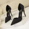 Charming White Glitter Metal Flower Wedding Shoes 2024 9 cm Stiletto Heels Pointed Toe Wedding High Heels