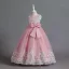 Elegant Burgundy Birthday Lace Flower Flower Girl Dresses 2023 A-Line / Princess Scoop Neck Sleeveless Bow Sash Floor-Length / Long Flower Girl Dresses