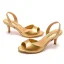 Modest / Simple Gold Casual Summer Womens Sandals 2023 6 cm Stiletto Heels Open / Peep Toe Sandals High Heels