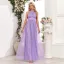 Chic / Belle Lavande Paillettes Robe De Bal 2024 Princesse Col Haut Sans Manches Longue Promo Robe De Ceremonie