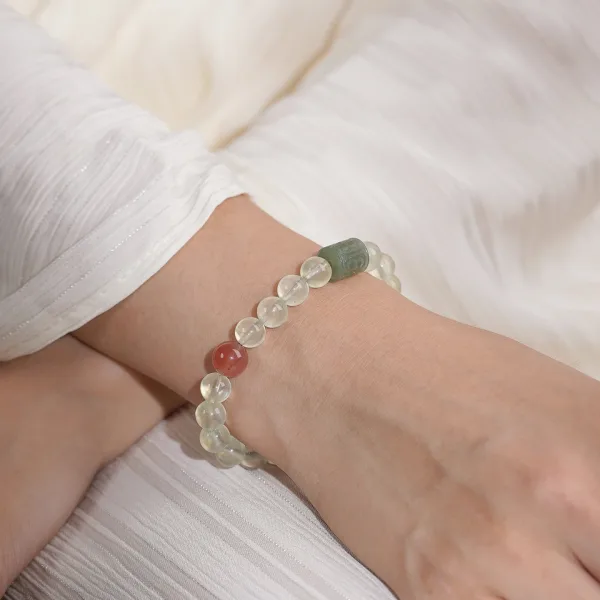 Chinese style Green Handmade  Jade Natural Crystal Bracelets 2025 Accessories