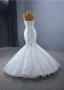 High-end White Handmade  Beading Pearl Wedding Dresses 2023 Ball Gown Spaghetti Straps Sleeveless Backless Floor-Length / Long Wedding