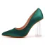 Chic / Beautiful White Transparent Crystal Prom Pumps 2023 Satin 9 cm Stiletto Heels Pointed Toe Pumps High Heels