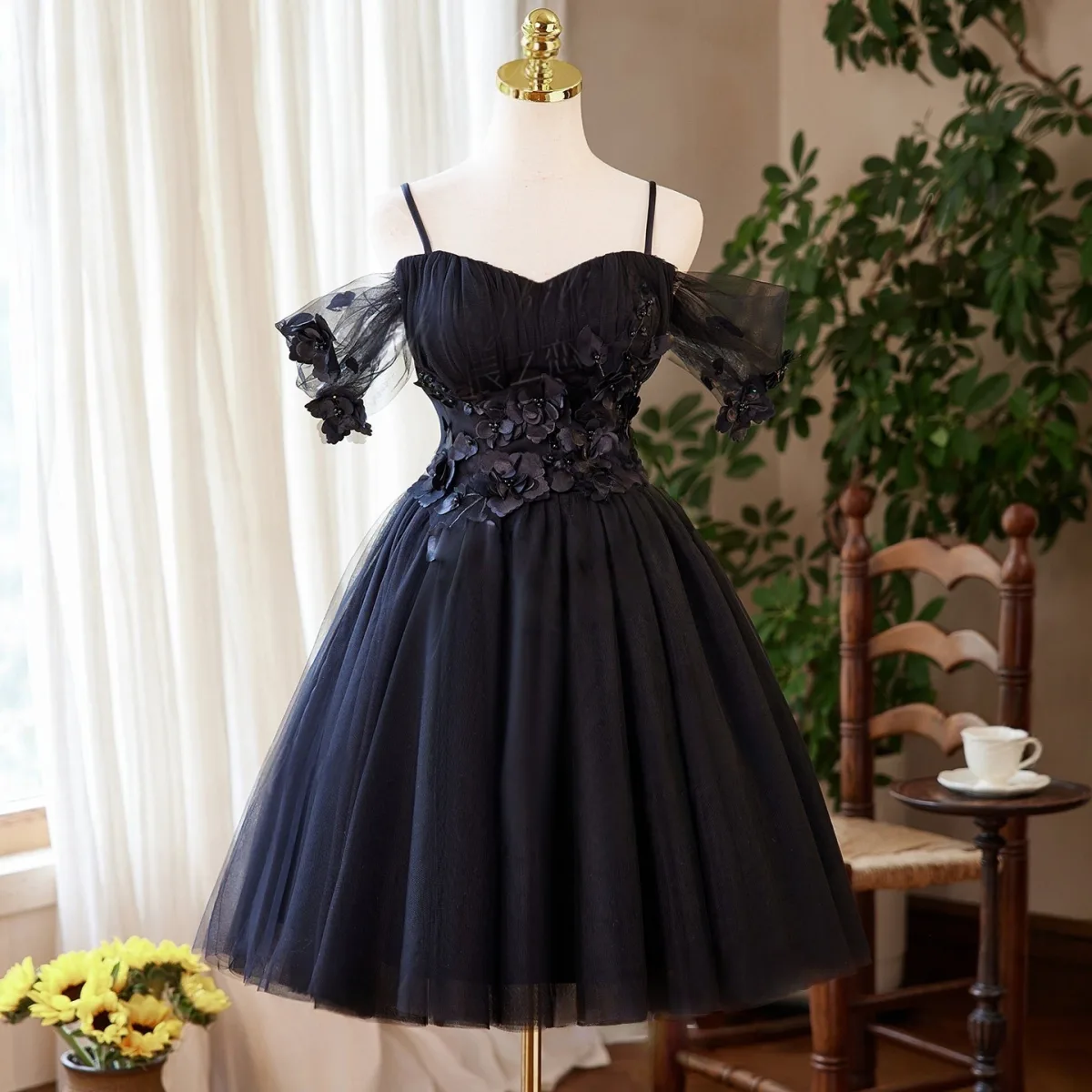 Homecoming Dresses Hi Lo Dress With Shorts Long Elegant High End Homecoming  Dresses Black Tulle Lace