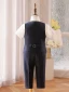 Navy Blue Striped 5-piece Boys Wedding Suits 2022 Short Sleeve Body Jewellery Pants Shirt Tie Vest