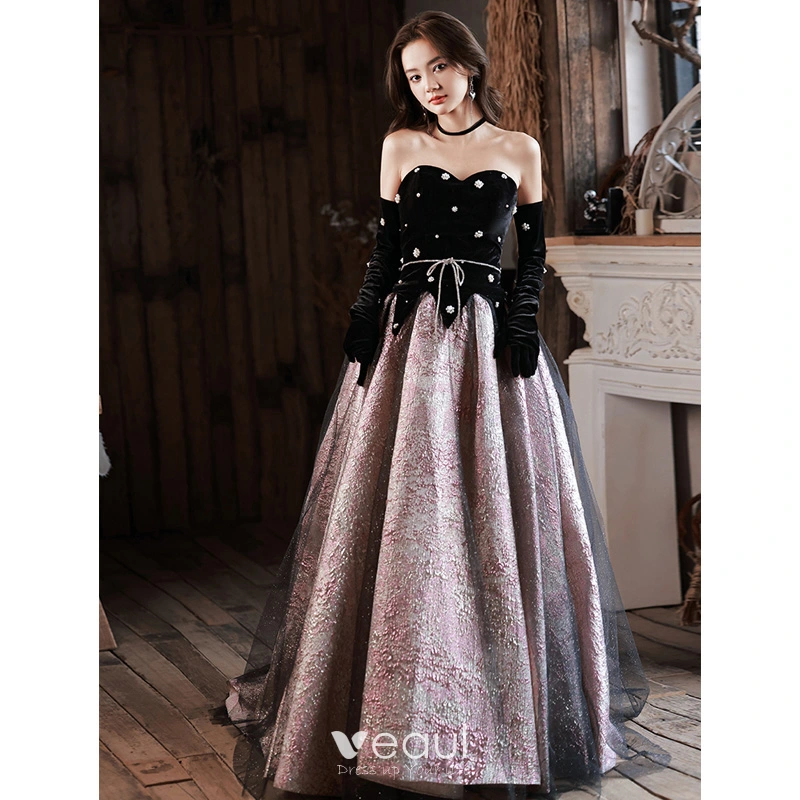 Pearls Sashes Sleeveless Evening Dress Pearls Sashes Sleeveless Evening Dress