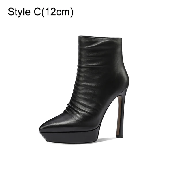 Vintage / Retro Brown Street Wear Leather Womens Boots 2023 13 cm Stiletto Heels Pointed Toe Boots