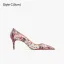 Mote Multi-Farger Lær Slangeskinn Print Aften Pumps 2023 10 cm Stiletthæler Spisse Pumps Høyhælte