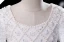 Chic / Beautiful White Beading Pearl Sequins Birthday Flower Girl Dresses 2024 Ball Gown Square Neckline Short Sleeve Floor-Length / Long