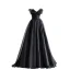 Chic / Beautiful Black Spotted Prom Dresses 2022 A-Line / Princess Strapless Sleeveless Backless Floor-Length / Long Prom Formal Dresses