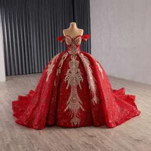 Chinese Style Luxury Gorgeous White Bling Bling Beading Rhinestone Appliques Sequins Wedding Dresses 2025 Ball Gown Off The Shoulder Sleeveless Backless Chapel Train