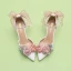 Lovely White Pearl Appliques Bow Prom Womens Sandals 2024 Ankle Strap 9 cm Stiletto Heels Pointed Toe Womens Shoes High Heels