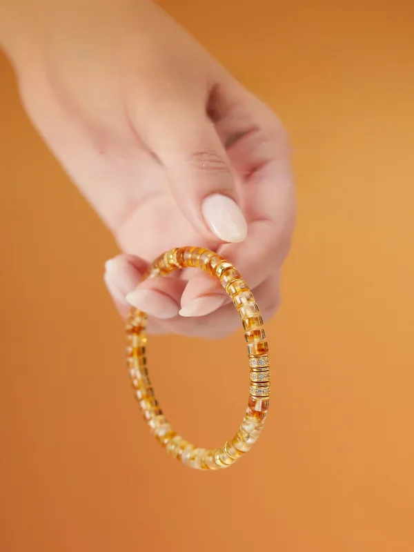 Mode Jaune Fait main Cristal Naturel Bracelets Accessorize 2025