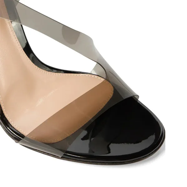 Transparent Sexy Black Evening Party Womens Sandals High Heels 2022 11 cm Stiletto Heels Open / Peep Toe Womens Sandals