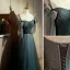 Chic / Beautiful Ink Blue Spotted Prom Dresses 2022 A-Line / Princess Off-The-Shoulder Short Sleeve Backless Sequins Bow Floor-Length / Long Formal Dresses