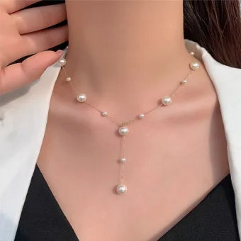Fashion Gold Pearl Sterling Silver Accessories Necklaces 2023