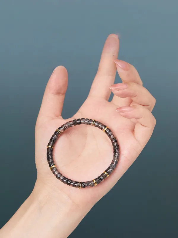 Fashion Black Handmade Natural Crystal Bracelet Accessories 2025