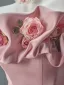 Vintage / Retro Blushing Pink Appliques Cascading Ruffles Prom Dresses 2026 Ball Gown Strapless Sleeveless Backless Floor-Length / Long Formal Dresses