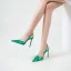Sexy Purple Evening Party Sequins Womens Sandals 2024 10 cm Stiletto Heels Pointed Toe Sandals High Heels