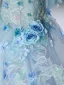 High-end Sky Blue Beading Sequins Appliques Prom Dresses 2025 Ball Gown Off-The-Shoulder Short Sleeve Backless Floor-Length / Long Formal Dresses