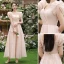 Modest / Simple Blushing Pink Bridesmaid Dresses 2022 A-Line / Princess Backless Bow Floor-Length / Long Bridesmaid Wedding Party Dresses