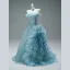 Luxus / Herrlich Bling Bling Himmelblau Handgefertigt Perlenstickerei Perle Pailletten Applikationen Sweep / Pinsel Zug Ballkleider 2025 Ballkleid Bandeau Ärmellos Rückenfreies