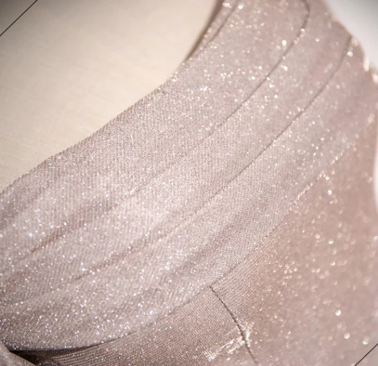 Schlicht Grau Pailletten Rüschen Abendkleider 2024 A Linie Off Shoulder Kurze Ärmel Sweep / Pinsel Zug Rückenfreies Abend Festliche Kleider