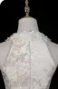 Élégant Champagne Appliques Noeud Robe De Soirée 2026 Princesse Col Haut Sans Manches Longue Soirée Robe De Ceremonie