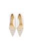 Elegant White Rhinestone Lace Flat Wedding Shoes 2024 Pointed Toe Wedding Heels