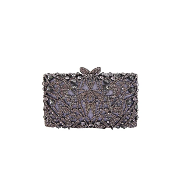 Mode Champagne Percé Faux Diamant Paillettes Métal Soirée Pochette 2022
