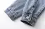 Women Beading Rhinestone Pearl Denim Sky Blue Coats & Jackets Cotton Loose Lapel  Street Wear Fall Winter Long Sleeve Tops