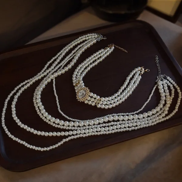 Moda Rhinestone Perła Wieczorowe Naszyjnik 2025