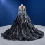 High-end Black Handmade  Beading Sequins Evening Dresses 2022 Trumpet / Mermaid V-Neck Long Sleeve Floor-Length / Long Evening Party Formal Dresses