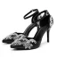 Schöne Weiß Strass Brautschuhe 2026 Knöchelriemen 9 cm Stilettos Spitzschuh Hochzeit Hochhackige