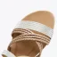 Comfortabel Abrikoos / Beige Strand Vlecht Sandalen Dames 2022 Peep Toe Platte Sandalen