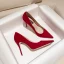 Schöne Rot Wildleder Büro OL Pumps 2024 12 cm Stilettos Spitzschuh Pumps Hochhackige