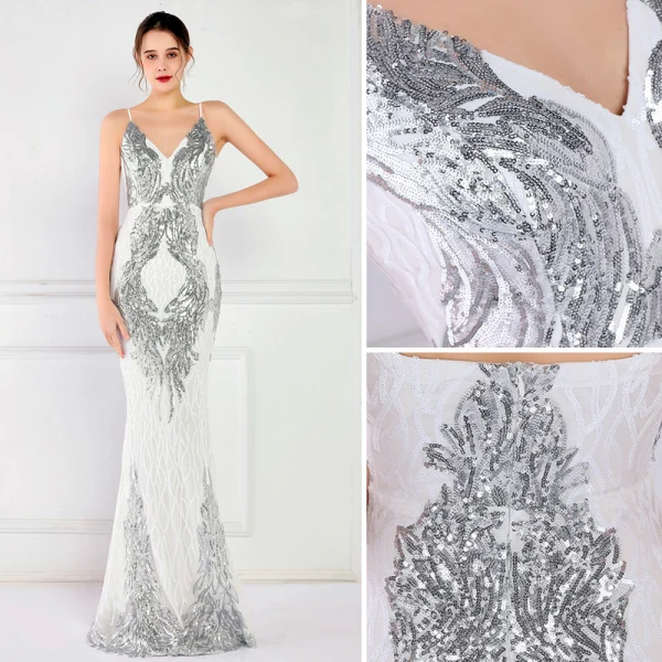 Charmant Doré Paillettes Robe De Soirée 2022 Trompette / Sirène Bretelles Spaghetti Sans Manches Dos Nu Longue Soirée Robe De Ceremonie